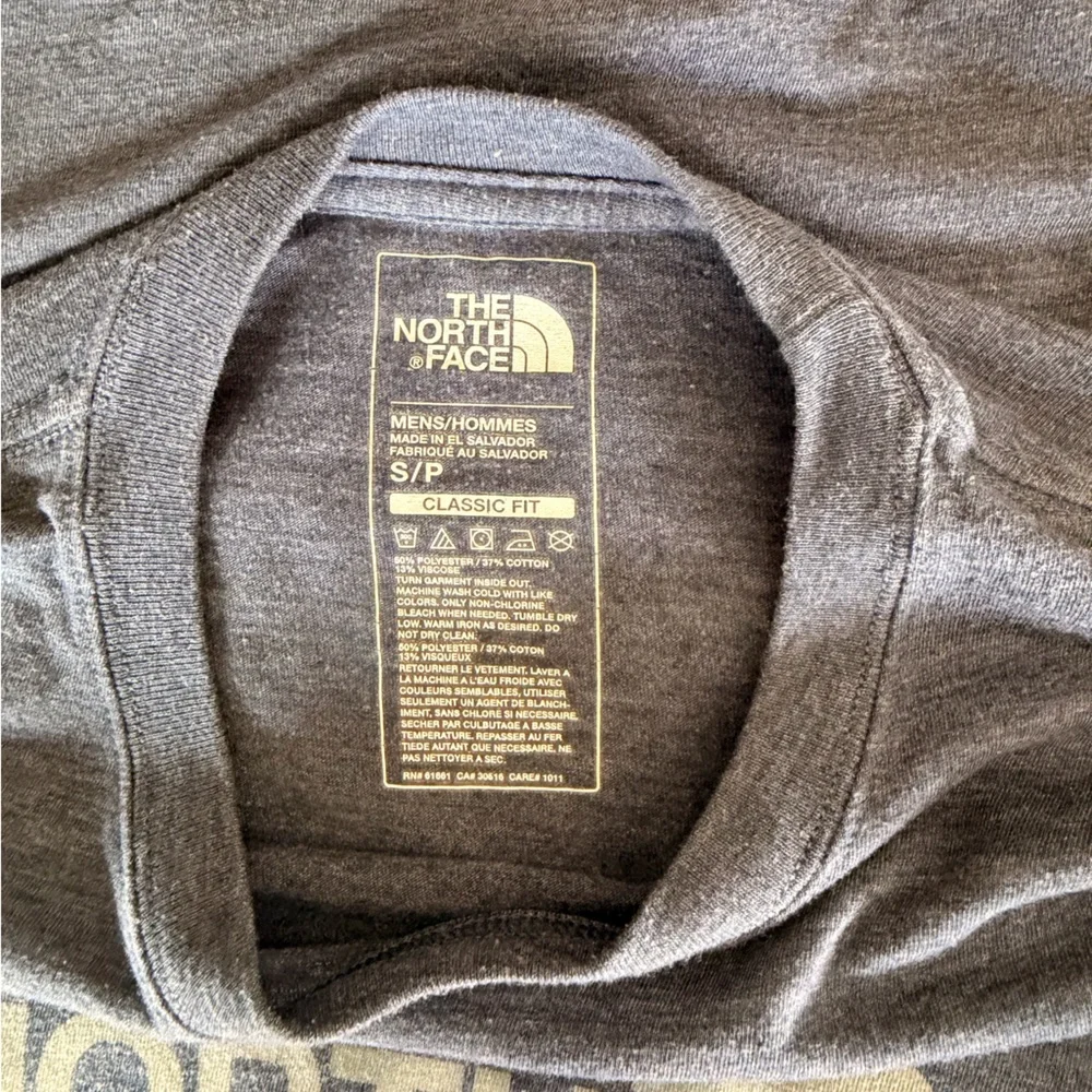 The North Face Men's Long Sleeve Logo Tee - Heather Blue Sz S Outdoor Hiking